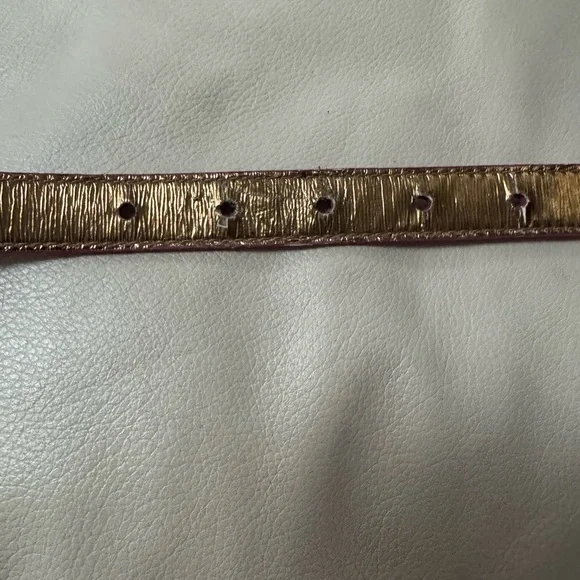 Michael Michael Kors Textured Pink Leather Belt - Picture 9 of 12